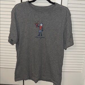Life Is Good Gray Short Sleeve Tee
